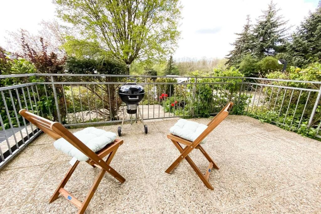 Apartment Am Auensee Mit Grosser Terrasse & Privat-Parkplatz Leipzig Buitenkant foto